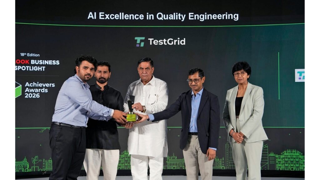 TestGrid Recognised for “AI Excellence in Quality Engineering” at Outlook Business Spotlight Achievers Awards 2026